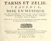 Cover of: Tarsis et Zelie: tragedie
