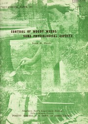 Cover of: Control of woody weeds: some physiological aspects