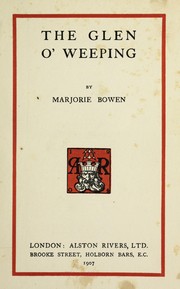 Cover of: The glen o'weeping