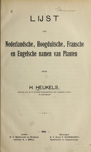 Cover of: Lijst van nederlandsche, hoogduitsche, fransche en engelsche namen van planten