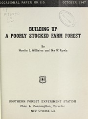 Building up a poorly stocked farm forest by Williston, Hamlin L.