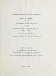 Cover of: Catalog and indexes to the microscopic slide collection of the Boston Society of Natural History (1854-1885) at the Farlow Herbarium