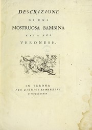 Cover of: Descrizione di una mostruosa bambina nata nel Veronese