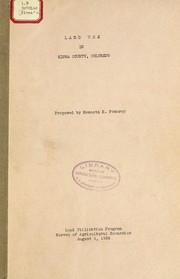 Land use in Kiowa County, Colorado by Kenneth R. Pomeroy