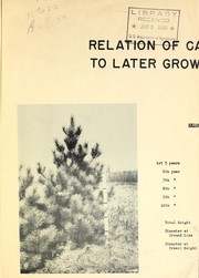 Cover of: Relation of care in planting to later growth of the tree