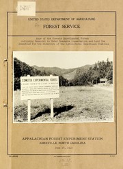 Water resources through better land use management and regional planning by Appalachian Forest Experiment Station (Asheville, N.C.)