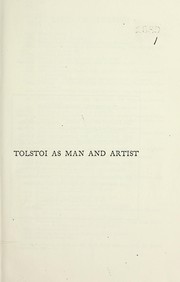 Cover of: Tolstoi as man and artist: with an essay on Dostoi℗ʺevski
