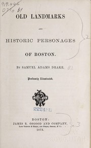 Cover of: Old landmarks and historic personages of Boston. Profusely illustrated