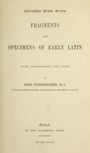 Cover of: Fragments and specimens of Early Latin