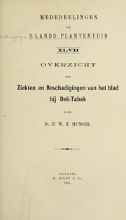 Cover of: Overzicht der ziekten en beschadigingen van het blad bij Deli-tabak