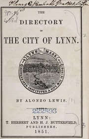 Cover of: The directory of the city of Lynn by Alonzo Lewis