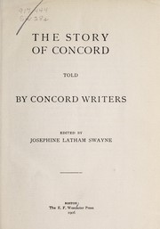 Cover of: The story of Concord told by Concord writers