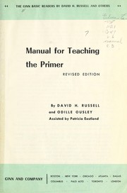 Cover of: Manual for Teaching the Primer: Little White House