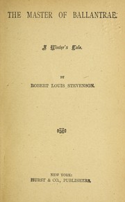 Cover of: The Master of Ballantrae by Robert Louis Stevenson