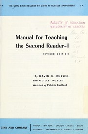 Cover of: Manual for Teaching the Second Reader
