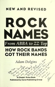 Cover of: Rock names by Adam Dolgins