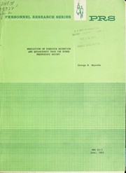 Cover of: Prediction of forester retention and advancement from the Kuder preference record by George W. Mayeske