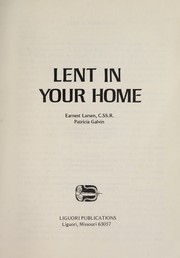 Cover of: Lent in your home
