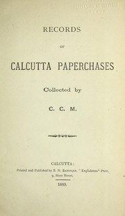 Records of Calcutta paperchases by C. C. M.