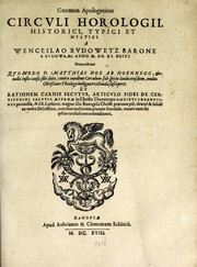 Gnomon apologeticus circuli horologii, historici, typici et mystici by Václav Budovec z Budova