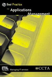 Cover of: Applications Management: Itil (It Infrastructure Library Series)