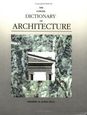 Cover of: A concise dictionary of architecture