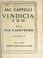 Cover of: Jacobi Cappelli Vindiciae pro Isaaco Casaubono