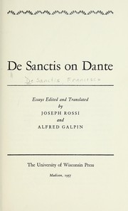 Cover of: De Sanctis on Dante by Francesco De Sanctis