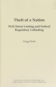 Theft of a nation by Gregg Barak