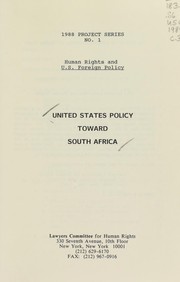 Cover of: Human rights and U.S. foreign policy: 1988 project series