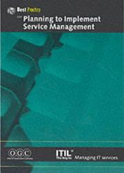 Cover of: Planning to Implement Service Management (IT Infrastructure Library)