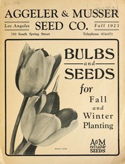 Cover of: Bulbs and seeds for fall and winter planting: fall 1923