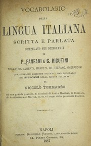 Cover of: Vocabolario della lingua italiana by Pietro Fanfani