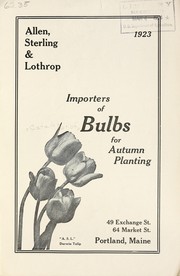 Cover of: 1923 Allen, Sterling & Lothrop, importers of bulb for autumn planting