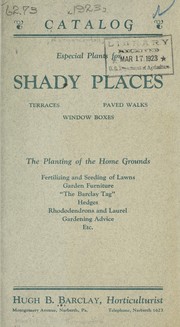 Catalogue [of] especial plants for shady places, terraces, paved walks, window boxes by Barclay Company (Narberth, Pa.)