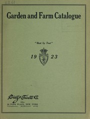 Cover of: Garden and farm catalogue: 1923