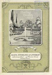 Cover of: 1923 catalogue of "sterling quality" seeds: (garden, field and flower)