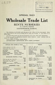 Cover of: Spring, 1923: wholesale trade list