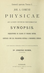 Cover of: Joh. A. Comenii physicae ad lumen divinum reformatae synopsis by Johann Amos Comenius
