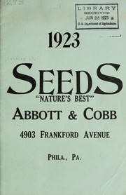 1923 seeds by Abbott & Cobb, Inc