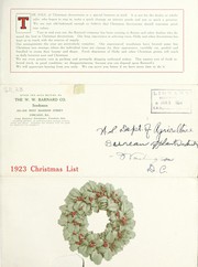 Cover of: Barnard's wholesale list of Christmas decorations for 1923