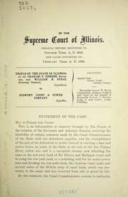 Cover of: People of the State of Illinois, ex. rel. Charles S. Deneen Governor, and William H. Stead, Attorney General, appellant, vs. Economy Light and Power Company, appellee: Chancery : Appeal from Circuit Court, Grundy County