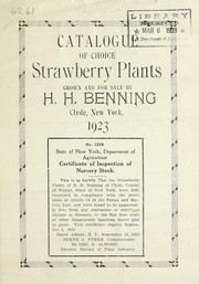 Cover of: Catalogue of choice strawberry plants: 1923