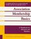 Cover of: Association membership basics