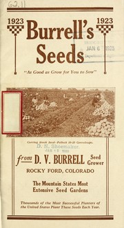 Cover of: Burrell's seeds: 1923