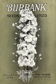 Cover of: Burbank seeds 1923: bulletin no. 63