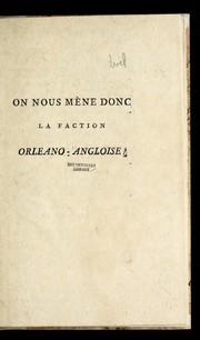 Cover of: On nous me  ne donc la faction orleano-angloise? by Laborne
