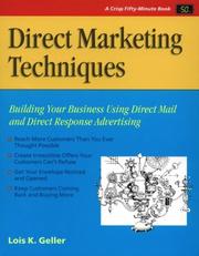 Cover of: Direct Marketing Techniques by Lois Geller