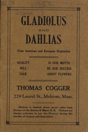 Cover of: Gladiolus and dahlias from American and European origination | Thomas Cogger (Firm)