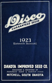 Cover of: Disco guaranteed seeds: 1923 sixteenth annual